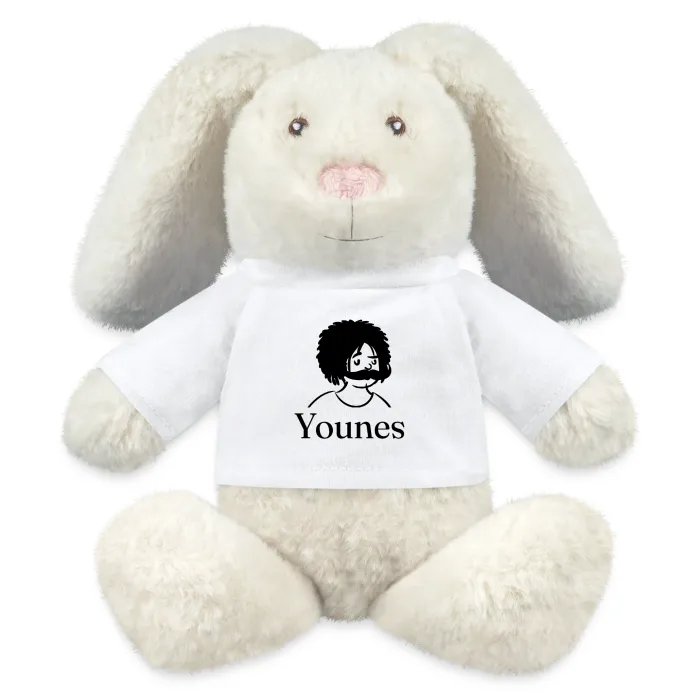 Peluche lapin personnalisée au prénom Younes
