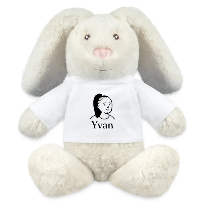 Peluche lapin personnalisée au prénom Yvan