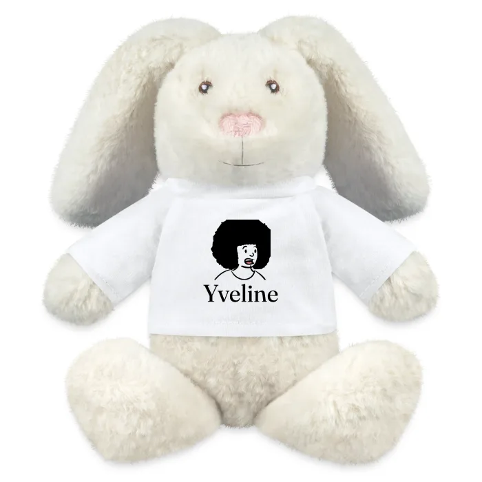 Peluche lapin personnalisée au prénom Yveline