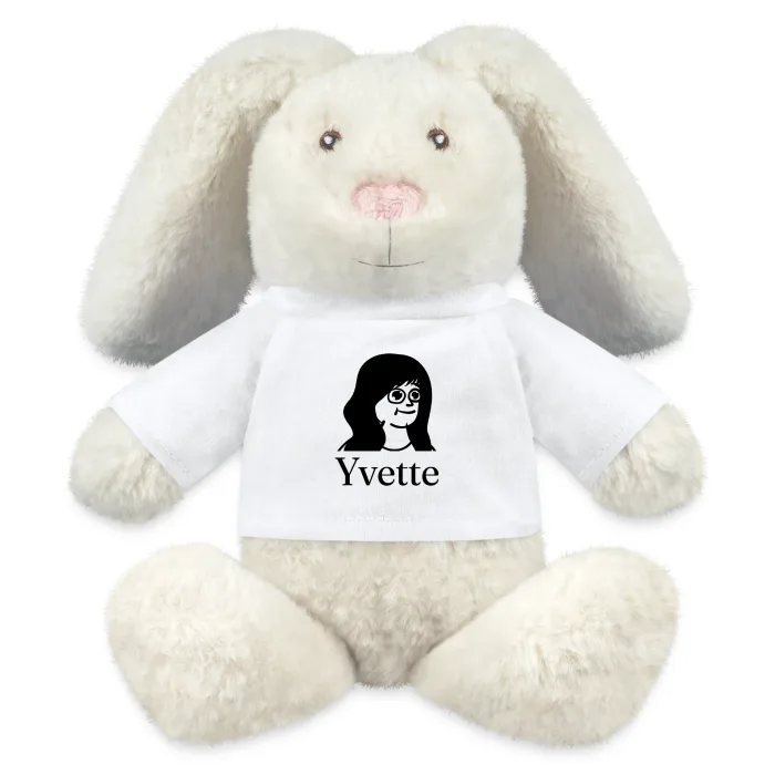 Peluche lapin personnalisée au prénom Yvette