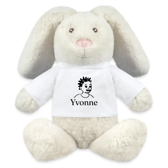 Peluche lapin personnalisée au prénom Yvonne