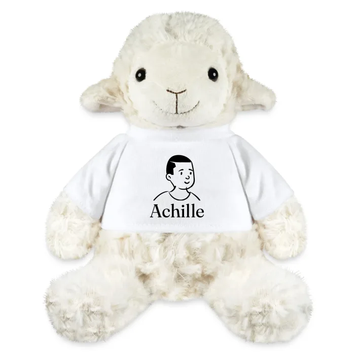 Peluche mouton personnalisée au prénom Achille
