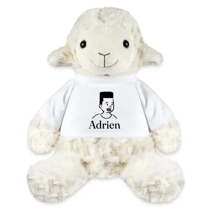 Peluche mouton personnalisée au prénom Adrien