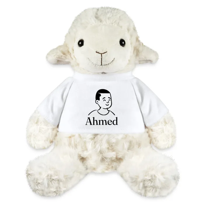 Peluche mouton personnalisée au prénom Ahmed