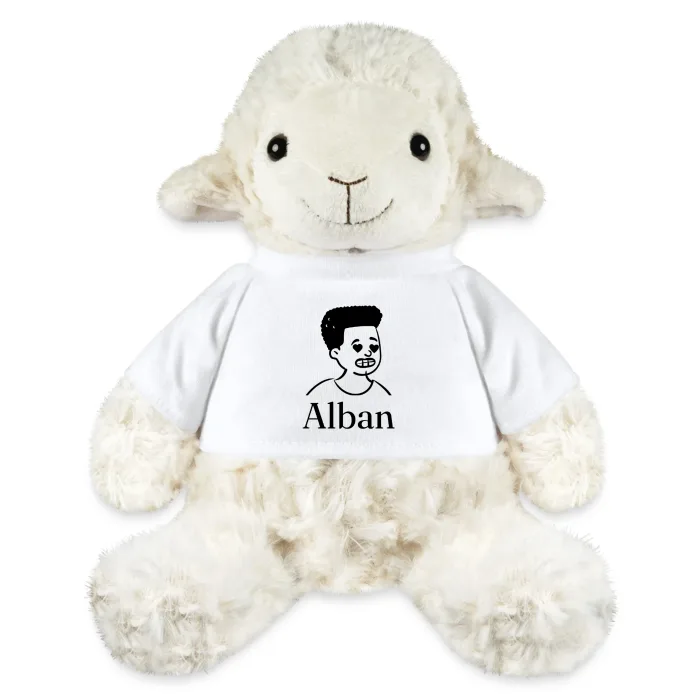 Peluche mouton personnalisée au prénom Alban