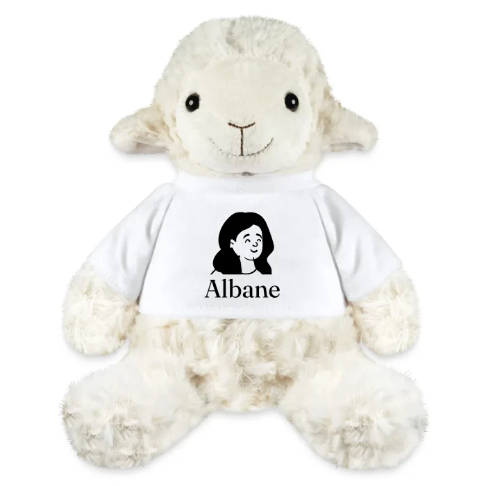 Peluche mouton personnalisée au prénom Albane