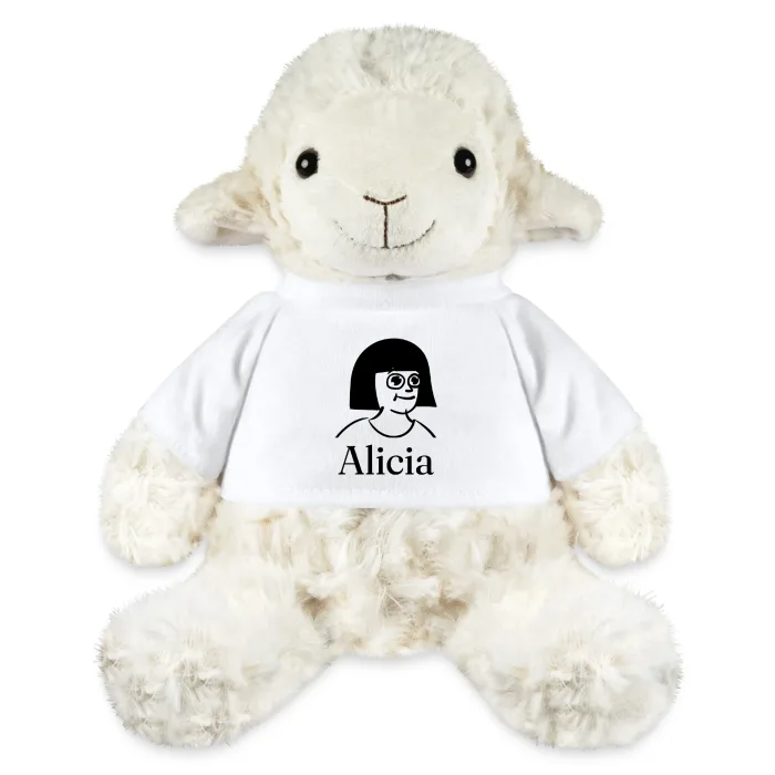 Peluche mouton personnalisée au prénom Alicia