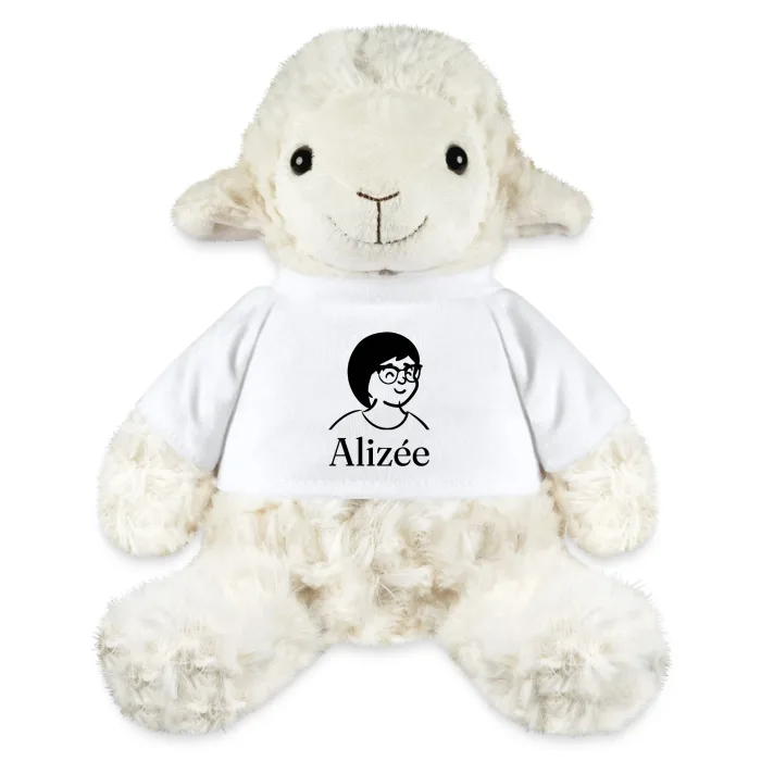 Peluche mouton personnalisée au prénom Alizée