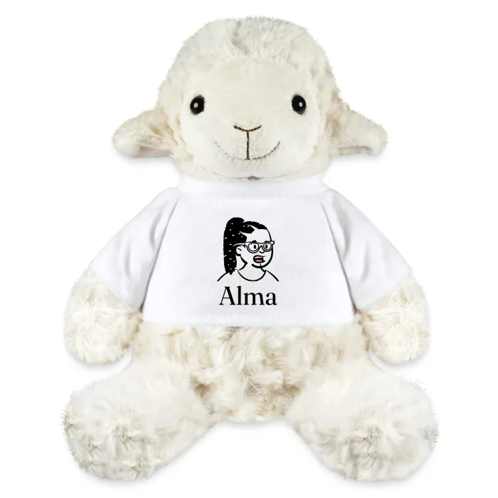 Peluche mouton personnalisée au prénom Alma