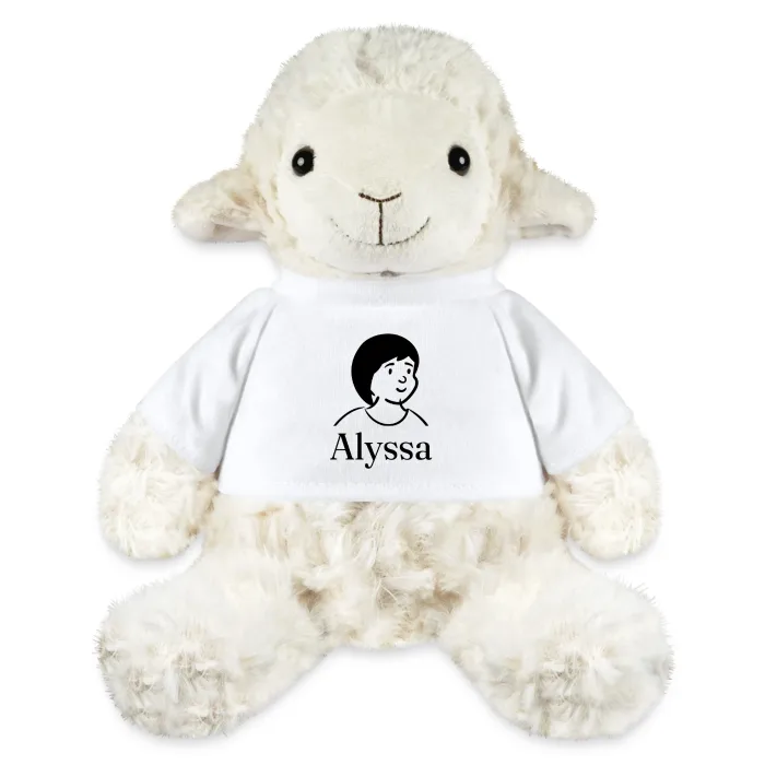 Peluche mouton personnalisée au prénom Alyssa