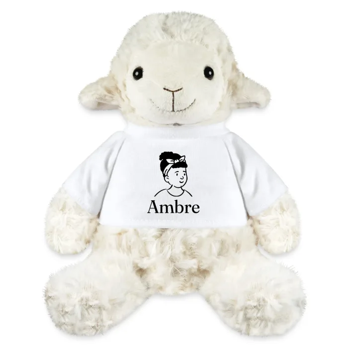 Peluche mouton personnalisée au prénom Ambre