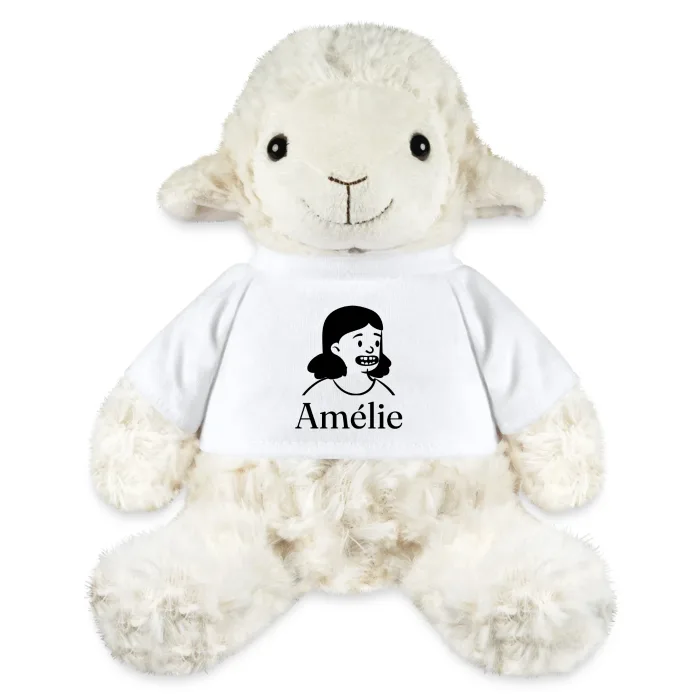 Peluche mouton personnalisée au prénom Amélie