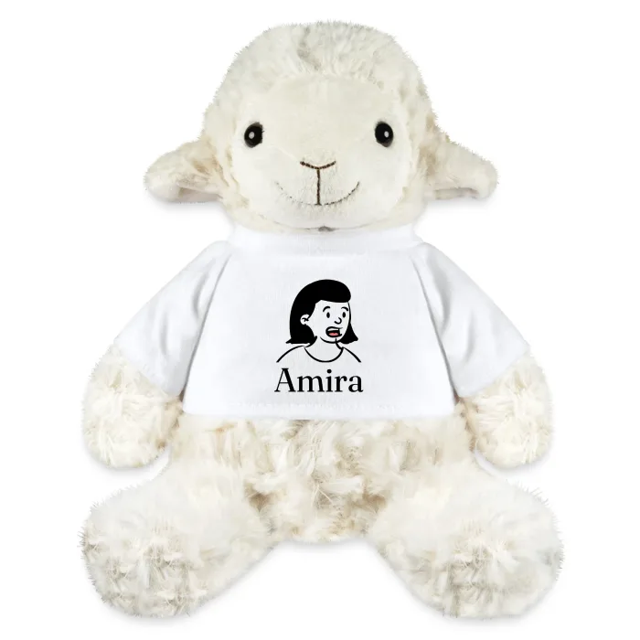Peluche mouton personnalisée au prénom Amira
