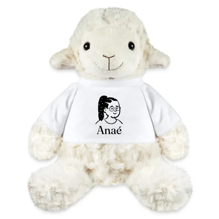 Peluche mouton personnalisée au prénom Anaé