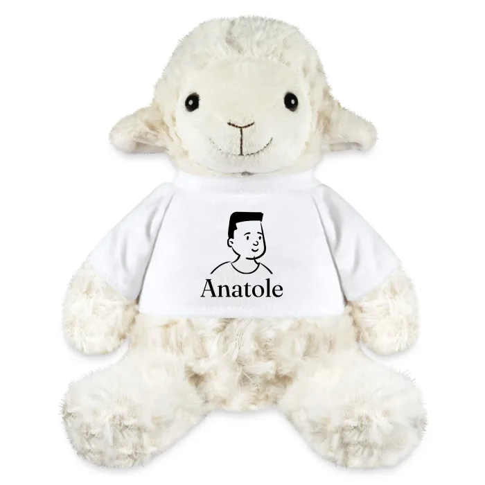 Peluche mouton personnalisée au prénom Anatole