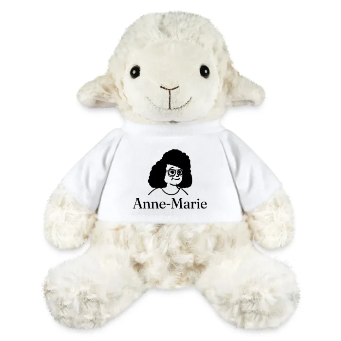 Peluche mouton personnalisée au prénom Anne-Marie
