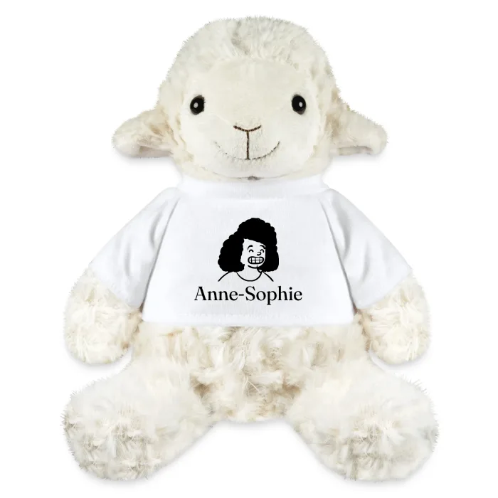 Peluche mouton personnalisée au prénom Anne-Sophie