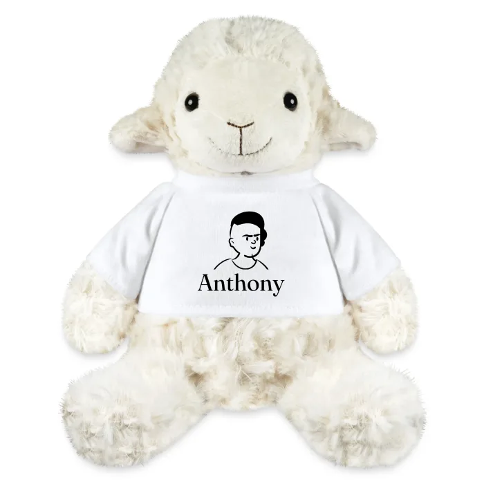 Peluche mouton personnalisée au prénom Anthony