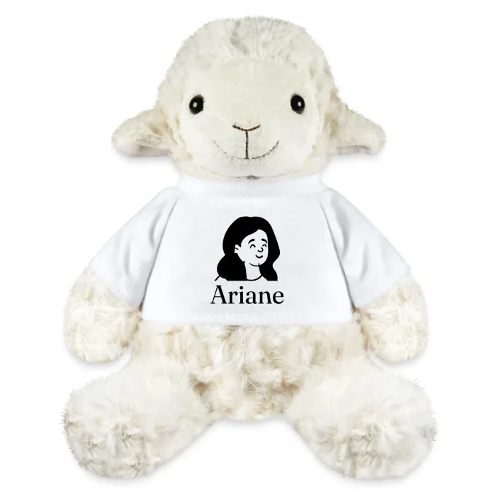 Peluche mouton personnalisée au prénom Ariane