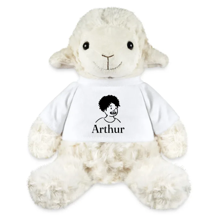 Peluche mouton personnalisée au prénom Arthur