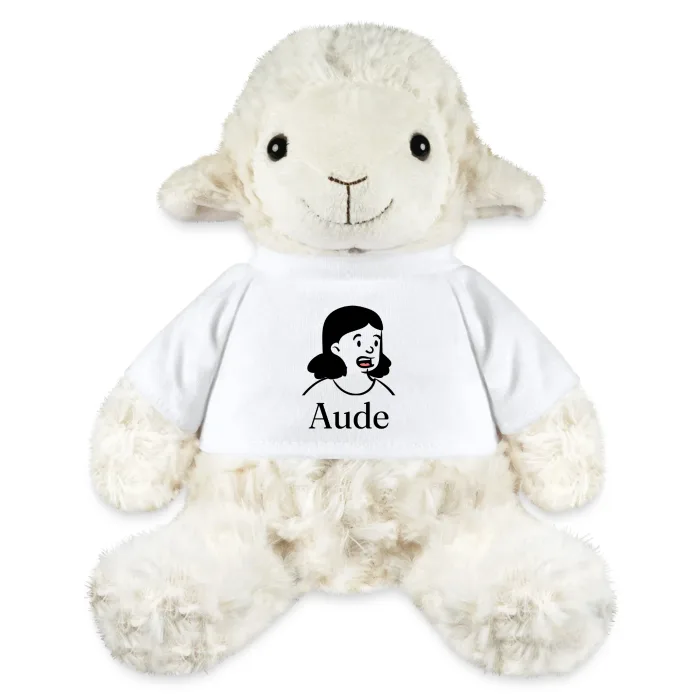 Peluche mouton personnalisée au prénom Aude