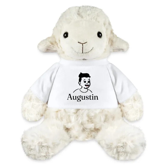 Peluche mouton personnalisée au prénom Augustin