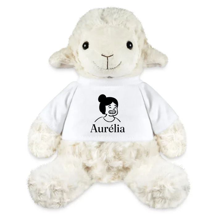 Peluche mouton personnalisée au prénom Aurélia