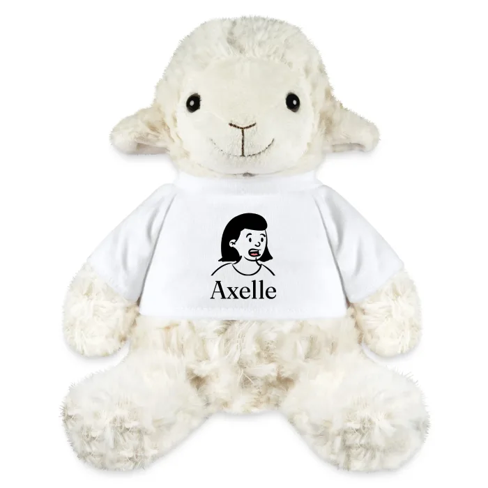 Peluche mouton personnalisée au prénom Axelle