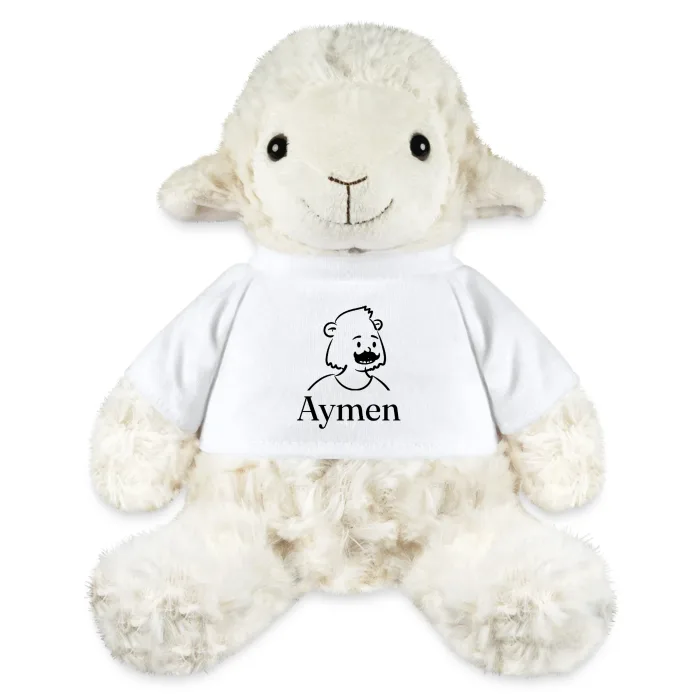 Peluche mouton personnalisée au prénom Aymen