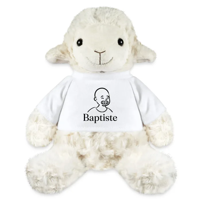 Peluche mouton personnalisée au prénom Baptiste