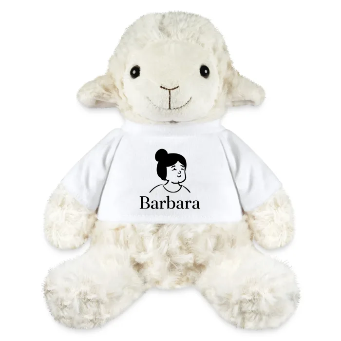 Peluche mouton personnalisée au prénom Barbara