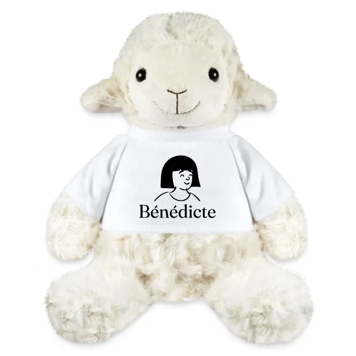 Peluche mouton personnalisée au prénom Bénédicte