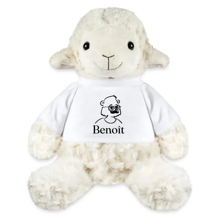 Peluche mouton personnalisée au prénom Benoît