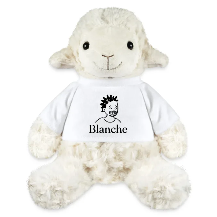 Peluche mouton personnalisée au prénom Blanche