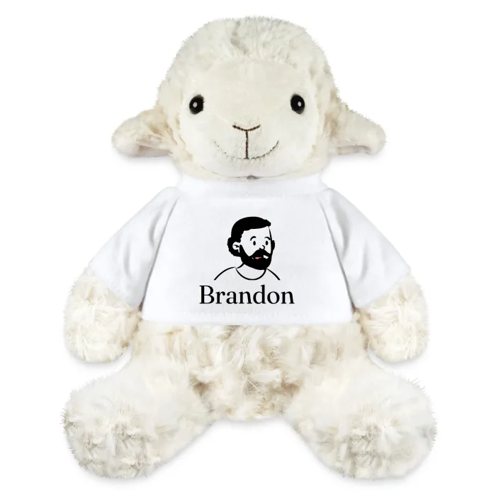 Peluche mouton personnalisée au prénom Brandon