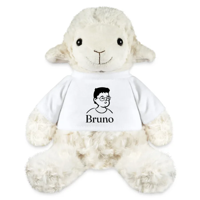 Peluche mouton personnalisée au prénom Bruno