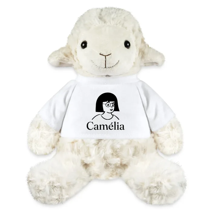 Peluche mouton personnalisée au prénom Camélia