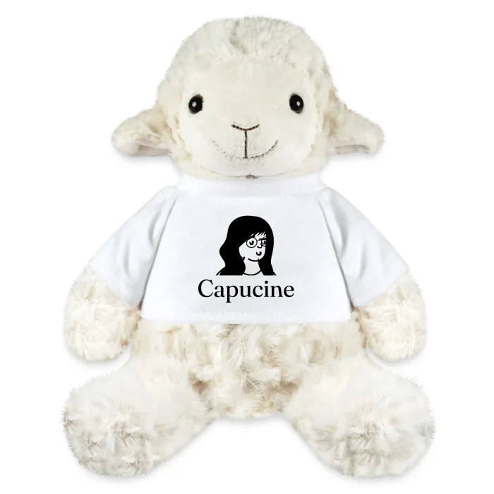 Peluche mouton personnalisée au prénom Capucine