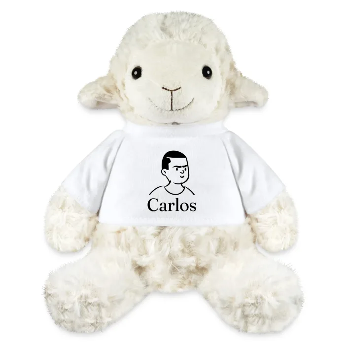 Peluche mouton personnalisée au prénom Carlos