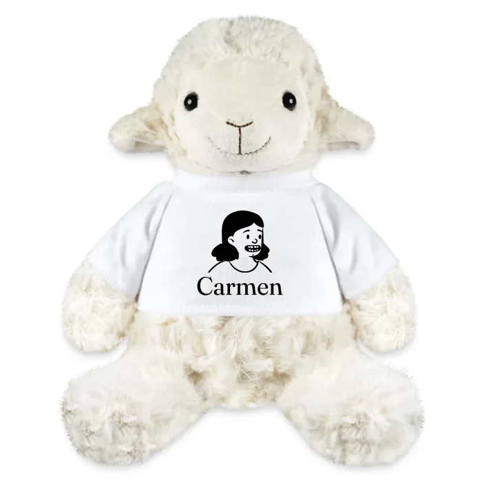 Peluche mouton personnalisée au prénom Carmen