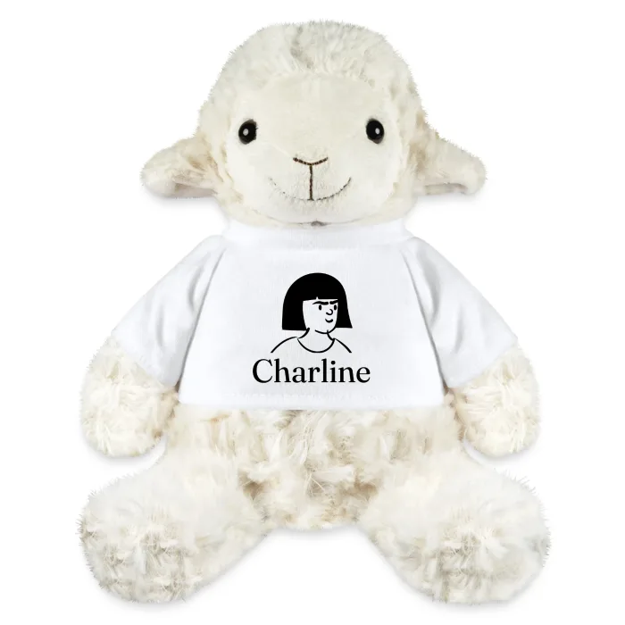 Peluche mouton personnalisée au prénom Charline