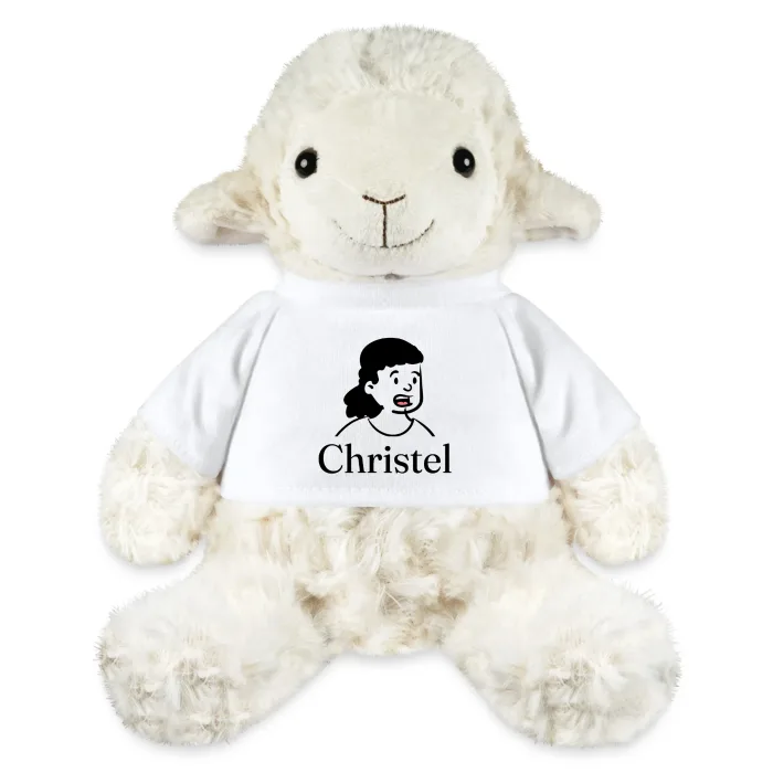 Peluche mouton personnalisée au prénom Christel
