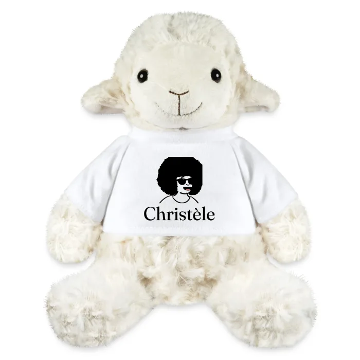 Peluche mouton personnalisée au prénom Christèle