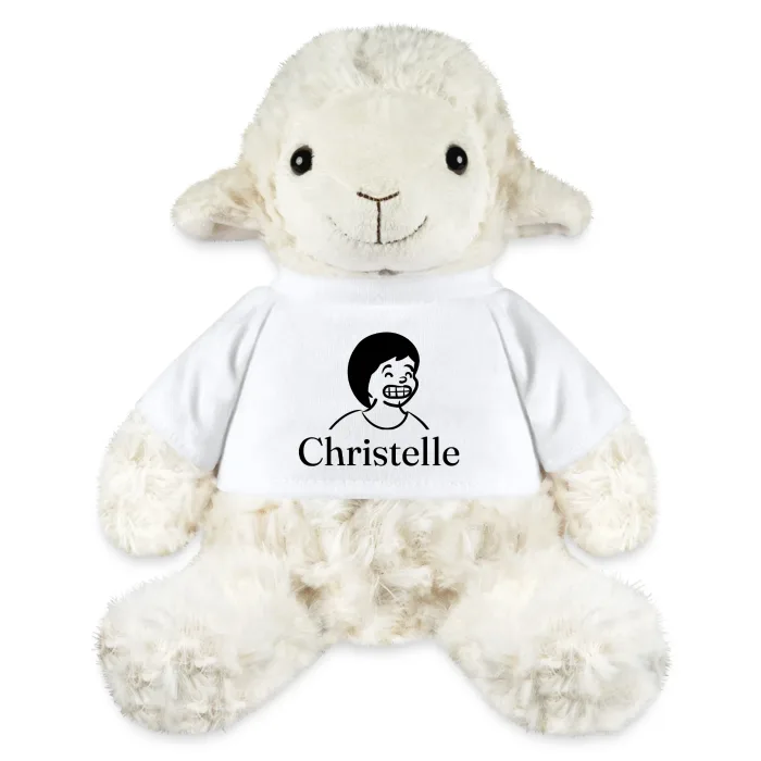 Peluche mouton personnalisée au prénom Christelle