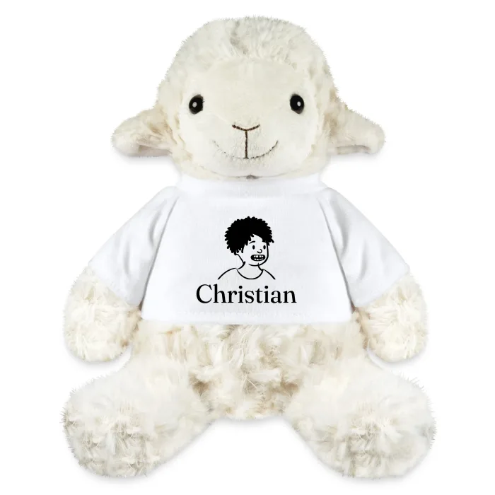 Peluche mouton personnalisée au prénom Christian