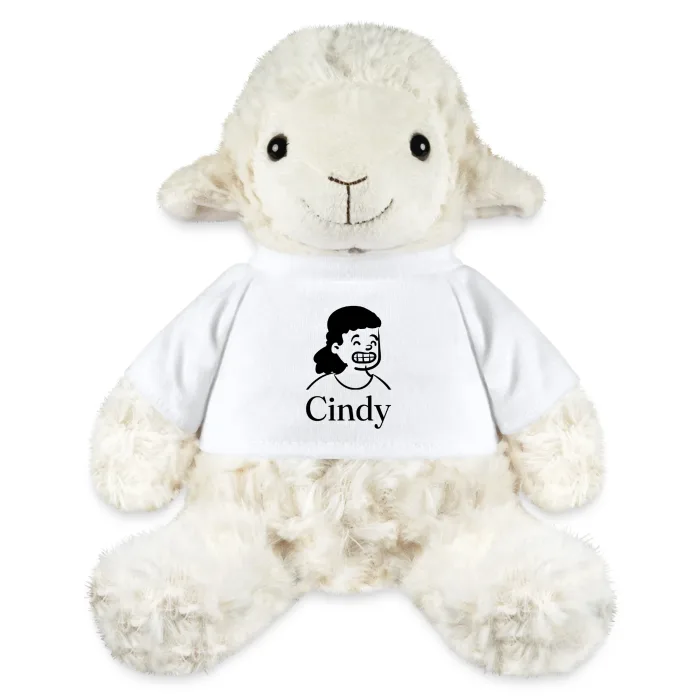 Peluche mouton personnalisée au prénom Cindy