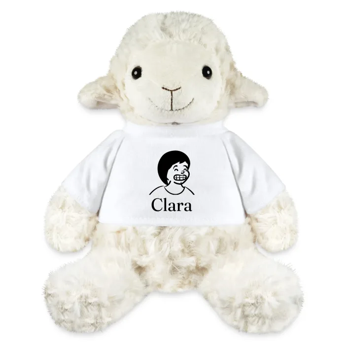 Peluche mouton personnalisée au prénom Clara