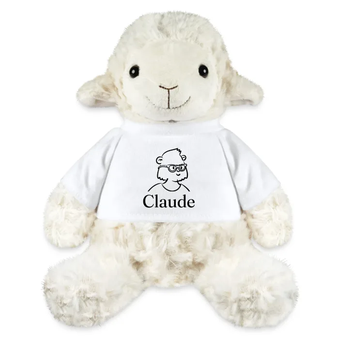Peluche mouton personnalisée au prénom Claude