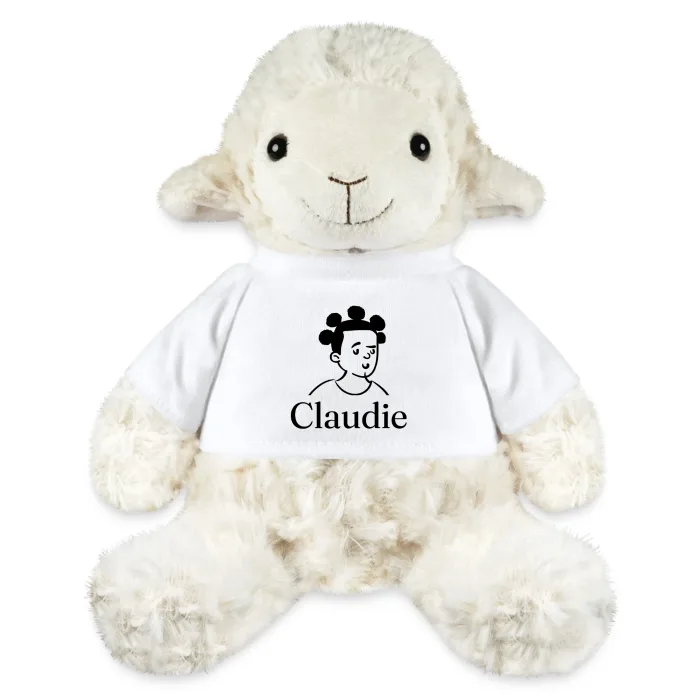 Peluche mouton personnalisée au prénom Claudie