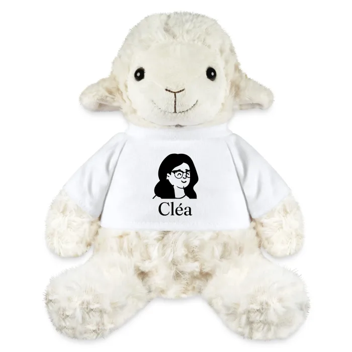 Peluche mouton personnalisée au prénom Cléa